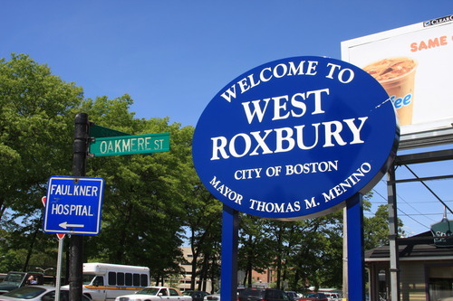 Welcome to West Roxbury sign