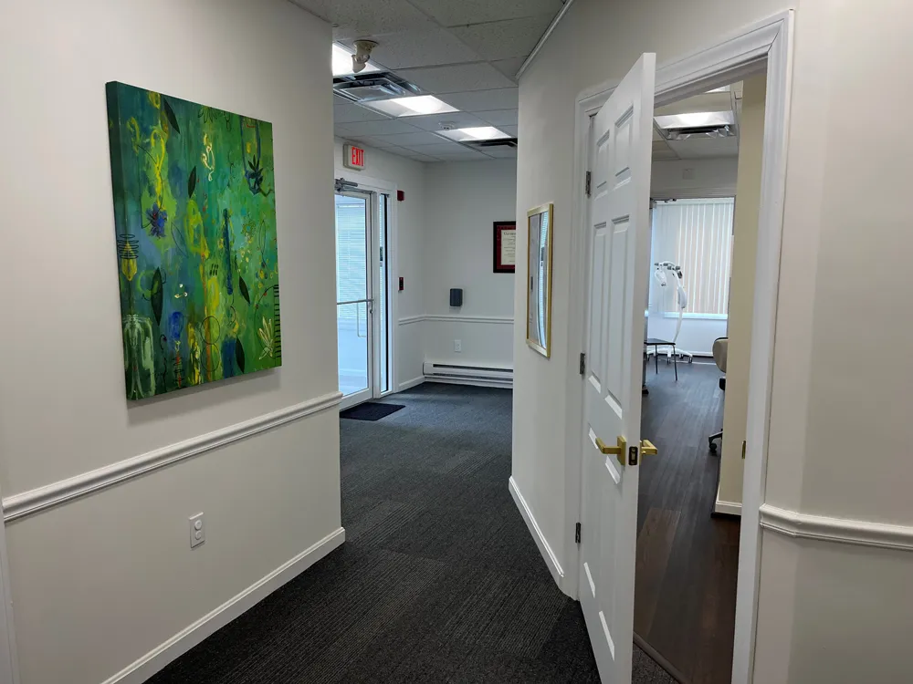 Reception area at Ari Family Dental with seating
